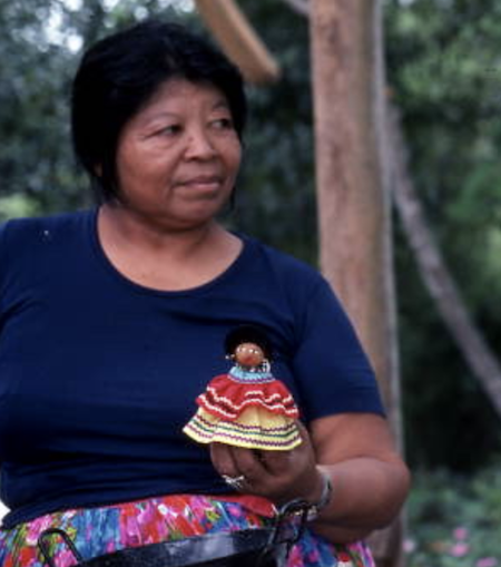 Florida Memory Mary Billie and her daughter Claudia C. John holding handmade Seminole dolls