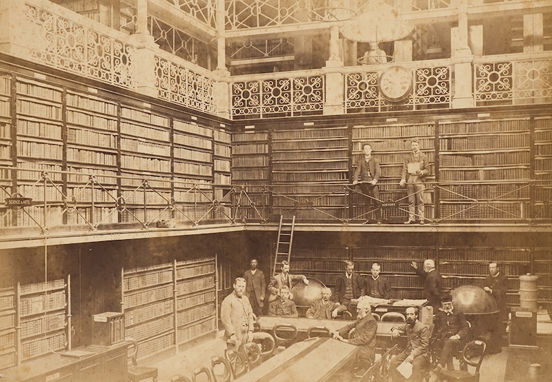 Staff inside the Free Public Library (old State Library of New South Wales)