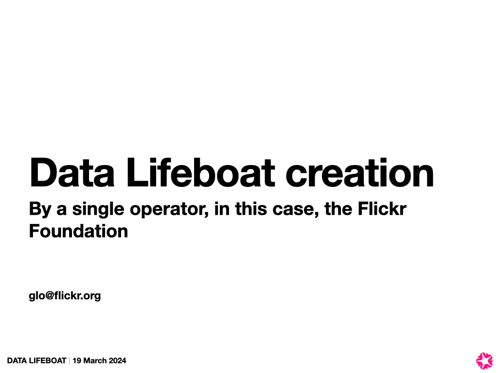 This is an image of a step in the Data Lifeboat creation flow. It's schematic in nature.